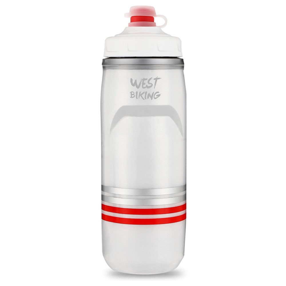 WEST BIKING YP0721046 Sport Insulated Water Bottle Cycling Squeeze PP5 Water Container 620ml BPA Free, No FDA Certificate