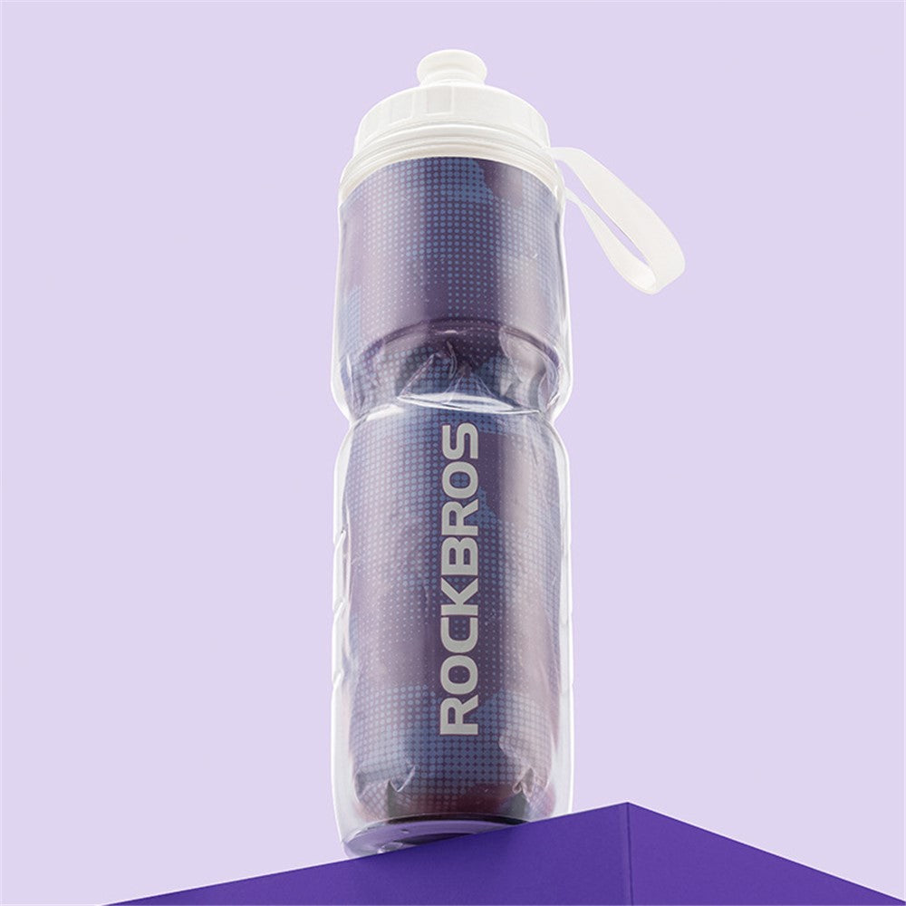 ROCKBROS BT65-1 670ml PP5+Silicone Insulation Water Bottle Cycling Squeeze Type Water Cup BPA Free, No FDA Certification