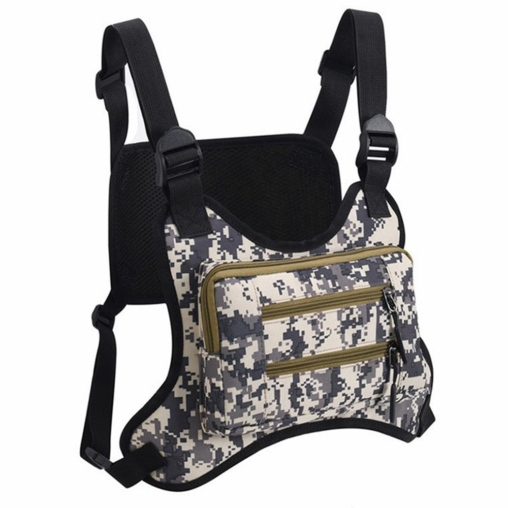 Outdoor Men Tactical Vest Bag Waterproof Polyester Multi-pockets Chest Bag
