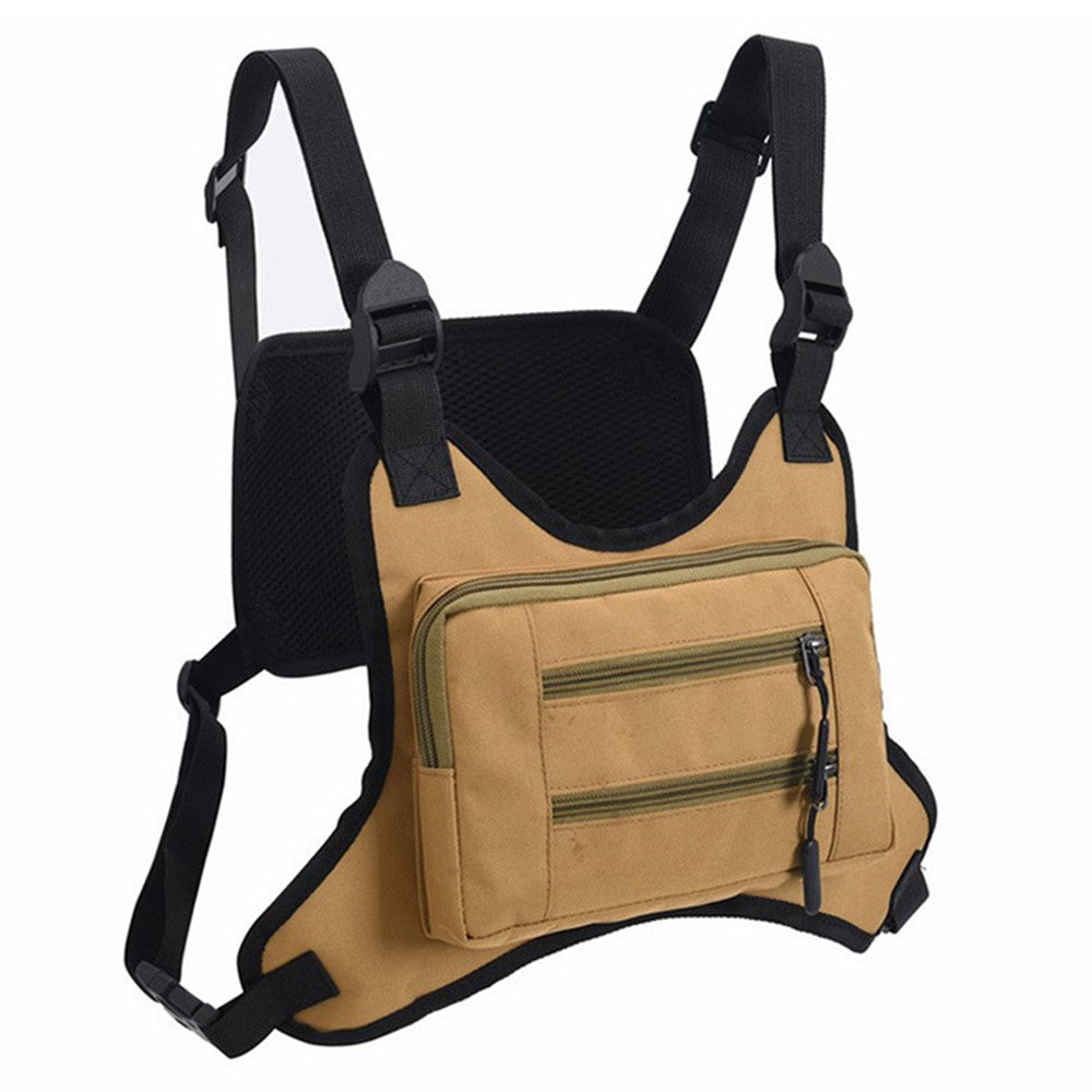 Outdoor Men Tactical Vest Bag Waterproof Polyester Multi-pockets Chest Bag