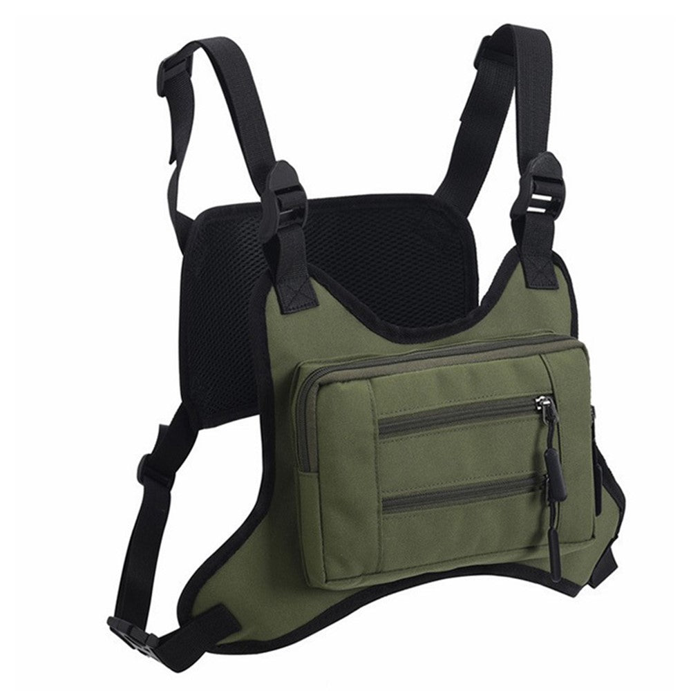 Outdoor Men Tactical Vest Bag Waterproof Polyester Multi-pockets Chest Bag
