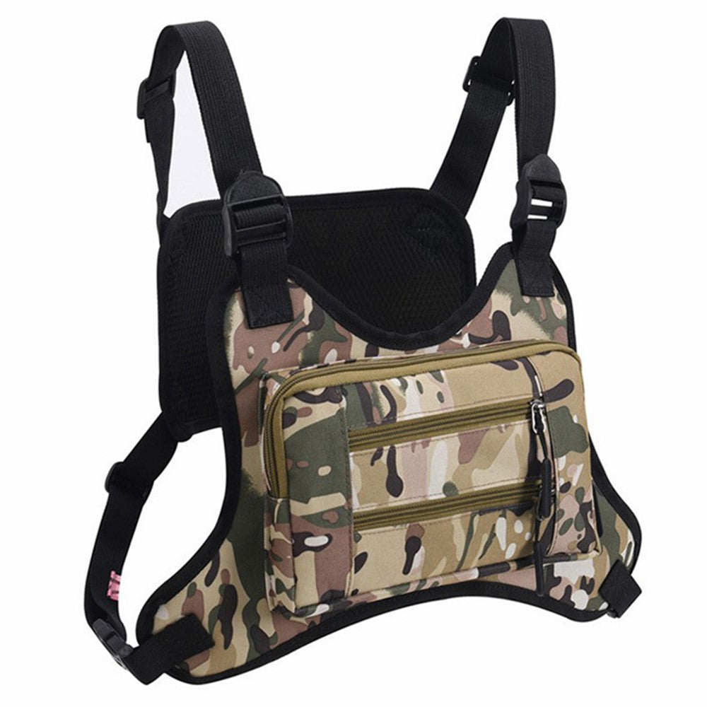 Outdoor Men Tactical Vest Bag Waterproof Polyester Multi-pockets Chest Bag