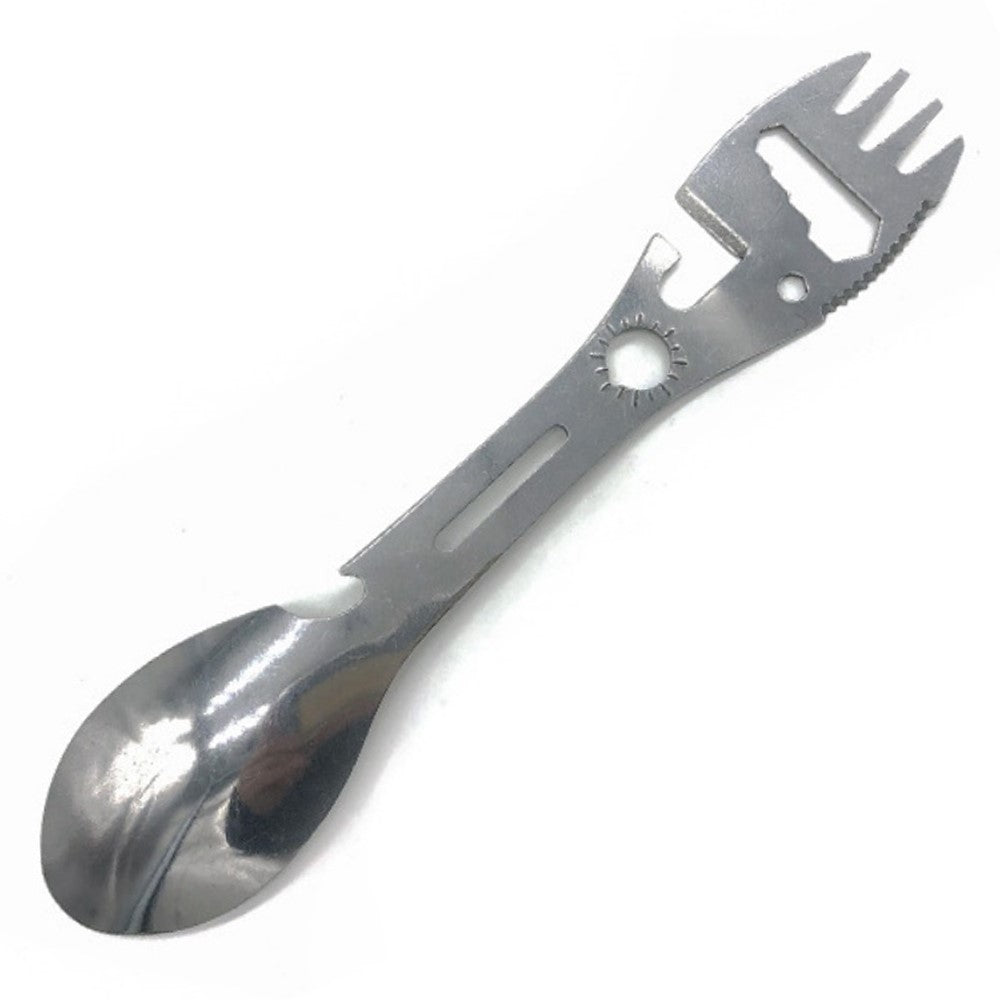 Stainless Steel Camping Spoon Fork Knife Wine Bottle Opener BPA-Free, No FDA Certified