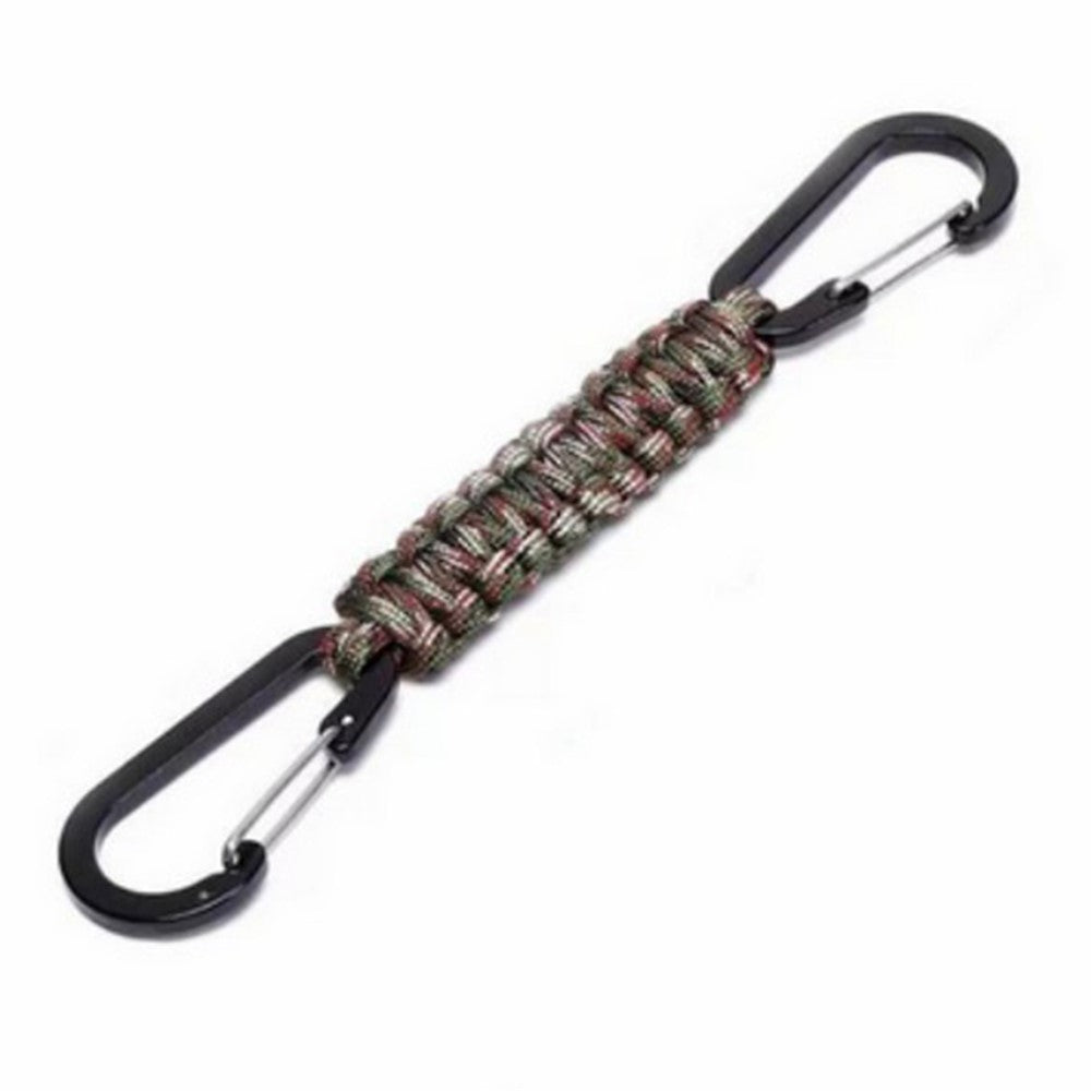YT15010 Outdoor Climbing Paracord Keychain Carabiner Handcrafted Emergency Gear