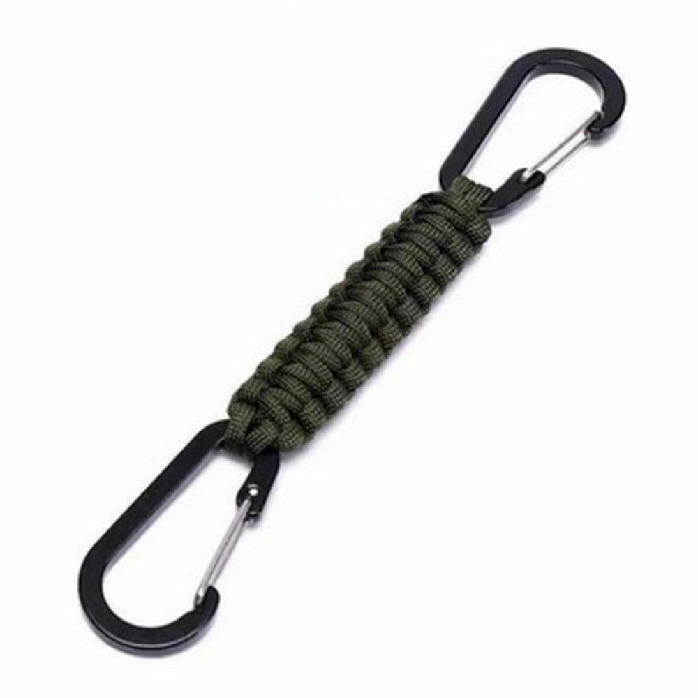 YT15010 Outdoor Climbing Paracord Keychain Carabiner Handcrafted Emergency Gear