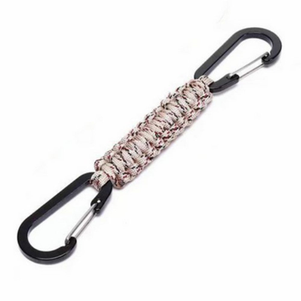 YT15010 Outdoor Climbing Paracord Keychain Carabiner Handcrafted Emergency Gear