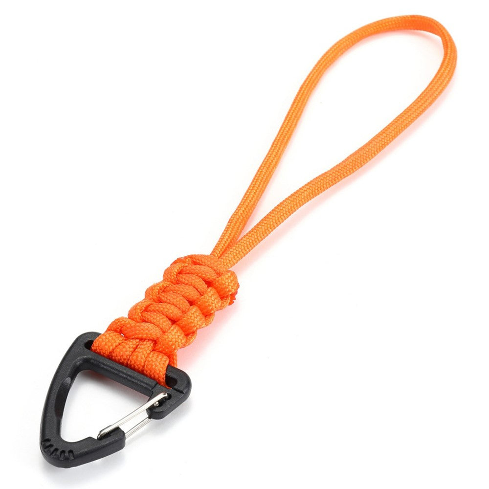 YHDE34 Outdoor Paracord Keychain Woven Lanyard Carabiner Hanging Hook