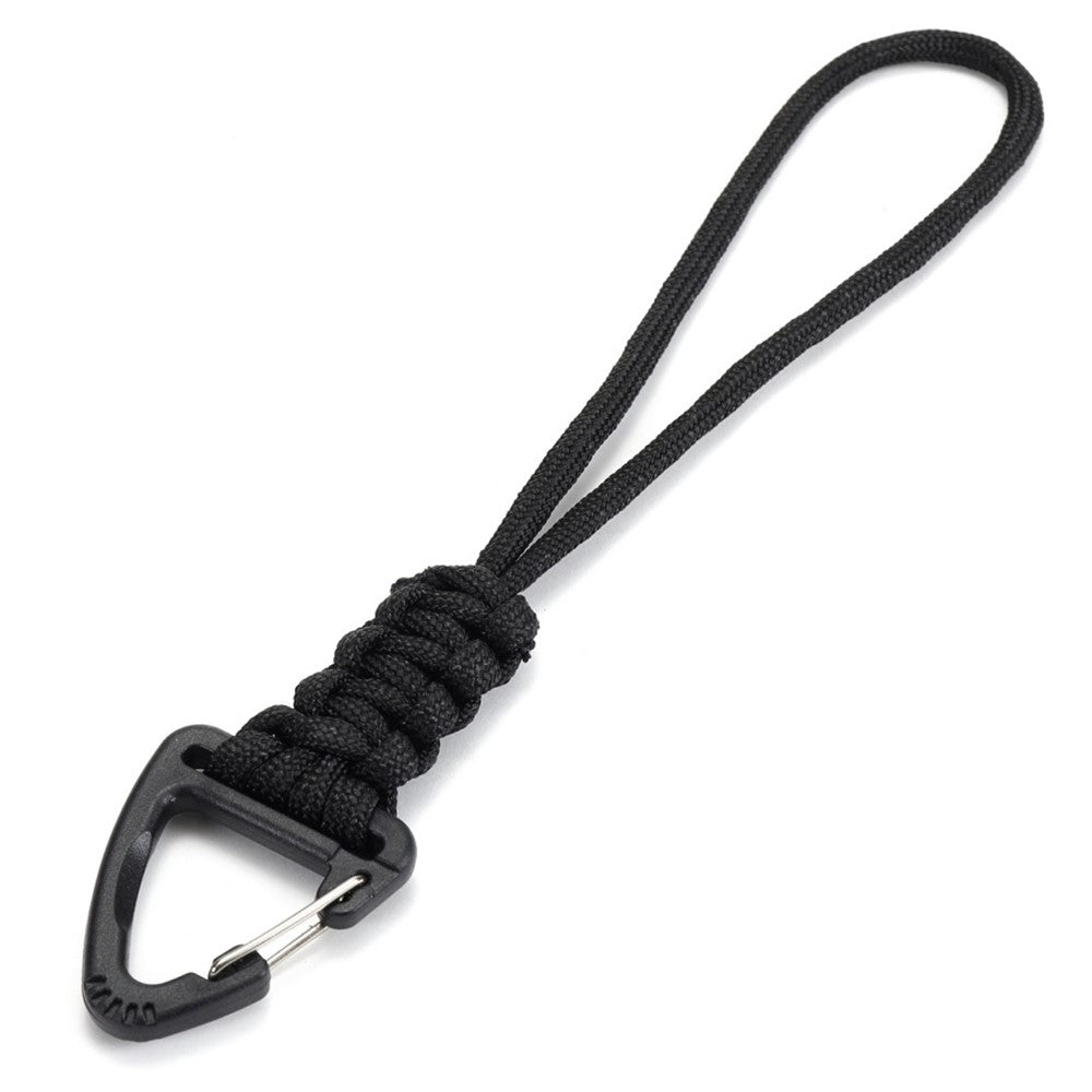 YHDE34 Outdoor Paracord Keychain Woven Lanyard Carabiner Hanging Hook
