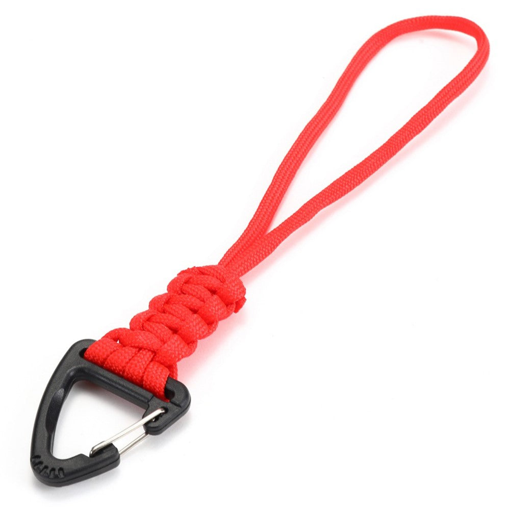 YHDE34 Outdoor Paracord Keychain Woven Lanyard Carabiner Hanging Hook