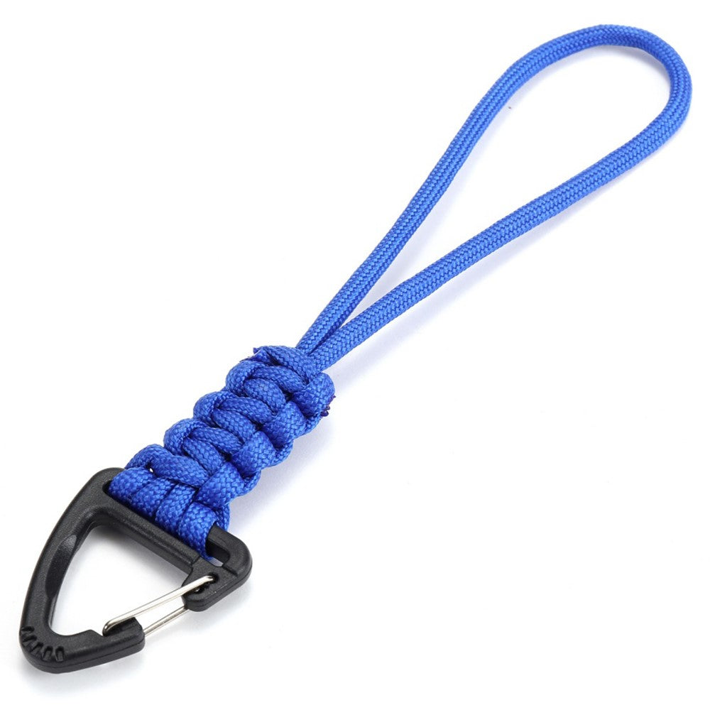YHDE34 Outdoor Paracord Keychain Woven Lanyard Carabiner Hanging Hook