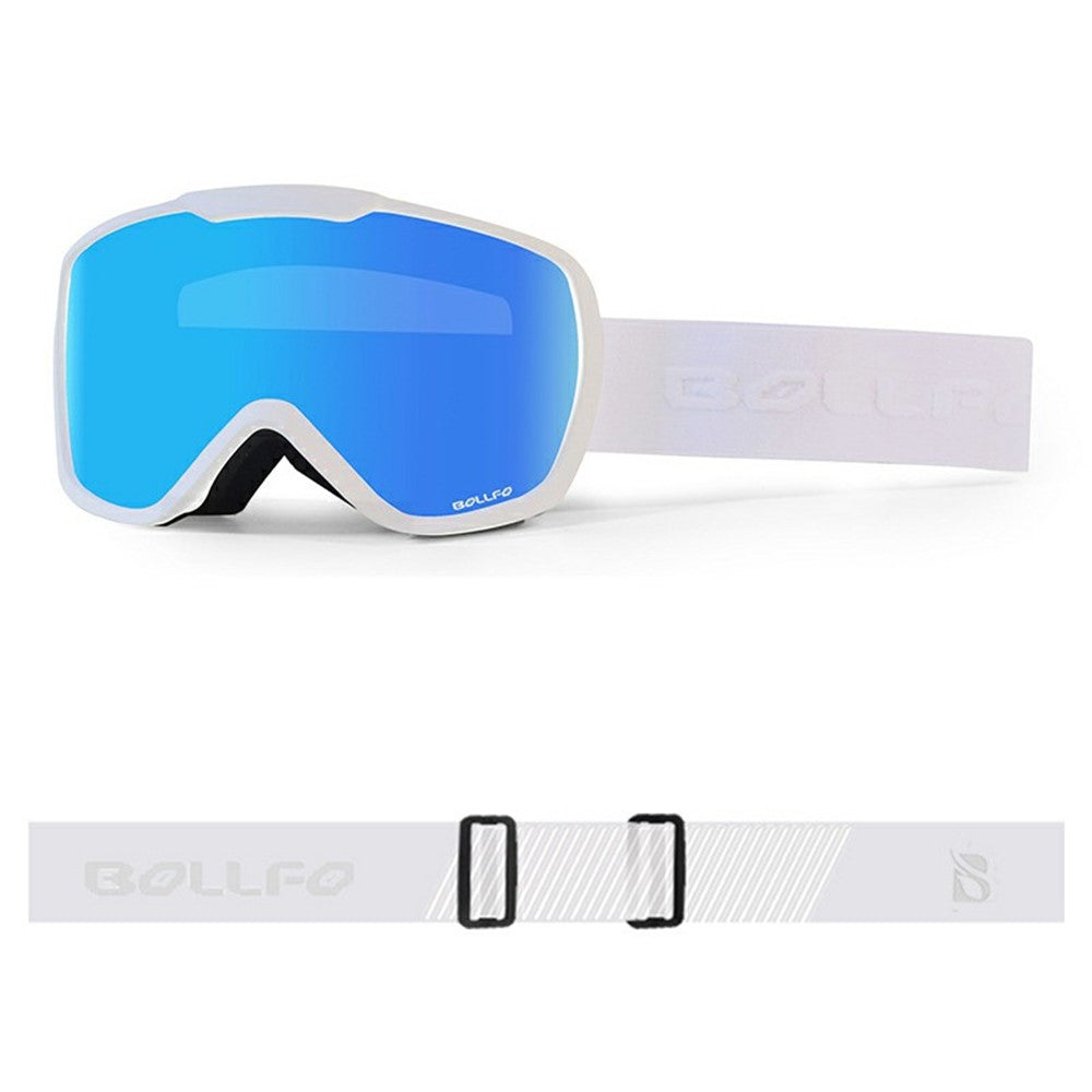 BOLLFOS BF642 Dual-Layer Anti-Fog PC+TPU Skiing Goggles for Men Women