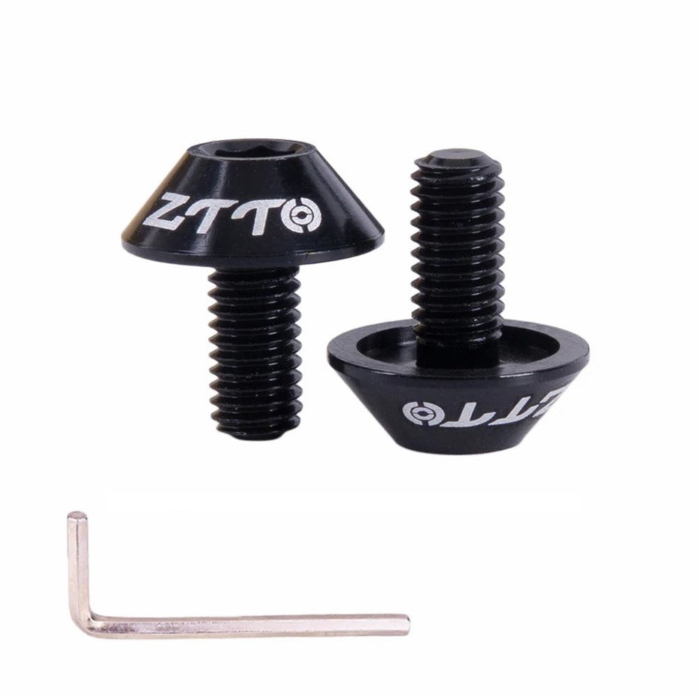 ZTTO 2PCS M5x10 Bicycle Water Bottle Cage Bolts Aluminum Alloy Bike Screws Wrench Set