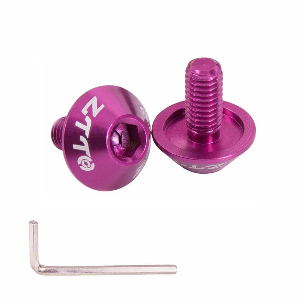 ZTTO 2PCS M5x10 Bicycle Water Bottle Cage Bolts Aluminum Alloy Bike Screws Wrench Set