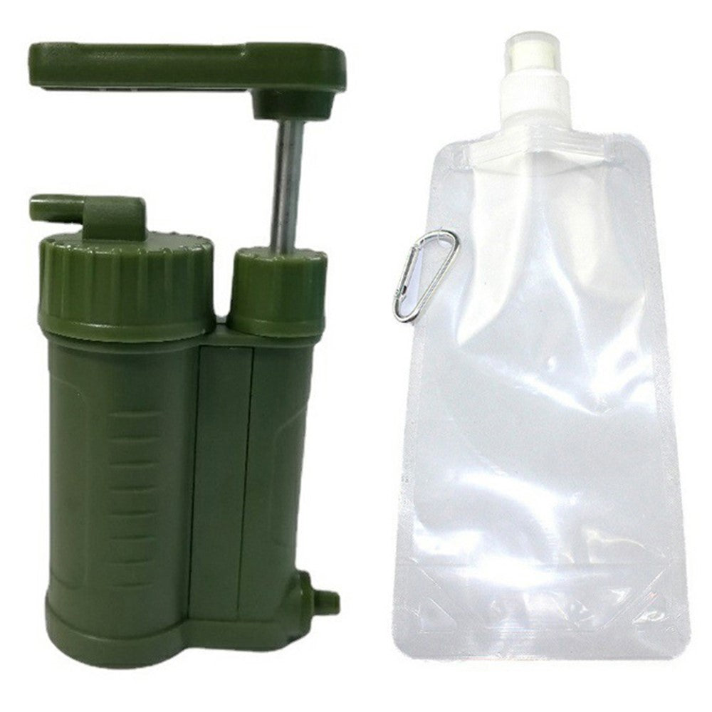 QJ-A7 Emergency Survival Water Filter Outdoor Water Purifier + 480ml Water Pack No FDA, BPA Free