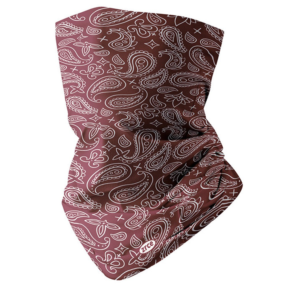 ZRCE YD Outdoor Cycling Face Mask Paisley Pattern Ice Silk Anti-UV Neck Scarf