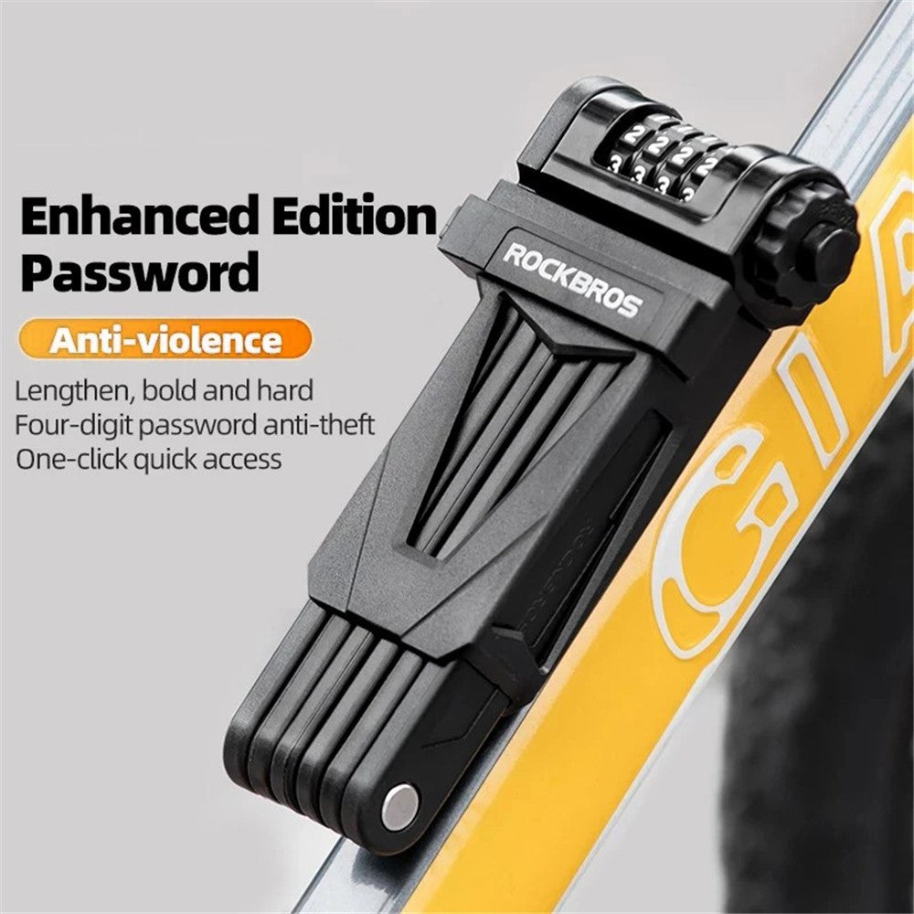 ROCKBROS LKXR2010 Bike Lock Anti-Theft Folding Bike Code Lock for ebik