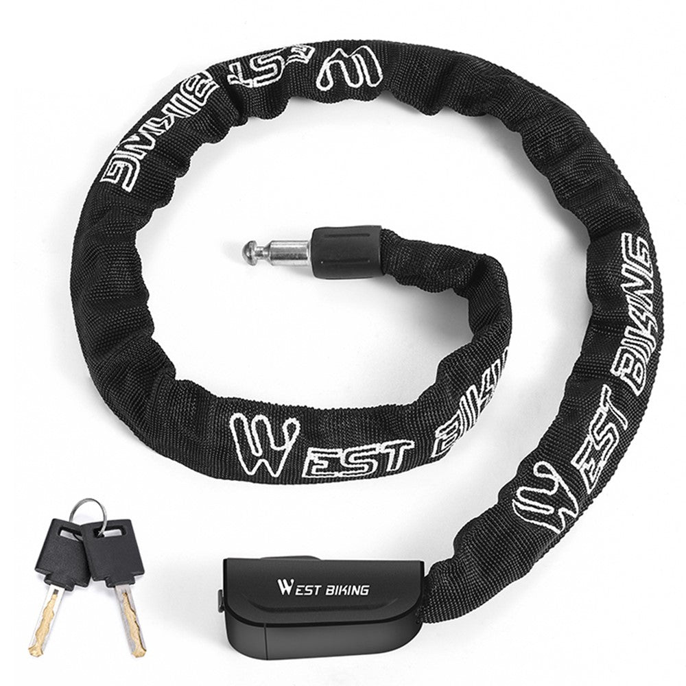 WEST BIKING YP0705097 Bike Chain Lock Anti Theft Bicycle Security Chain Lock