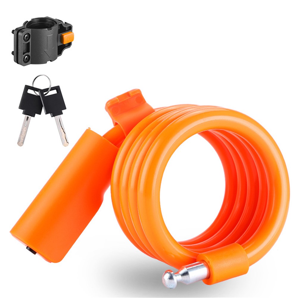 WEST BIKING YP0705100 115cm Extendable Steel Cable Anti-theft Bicycle Lock