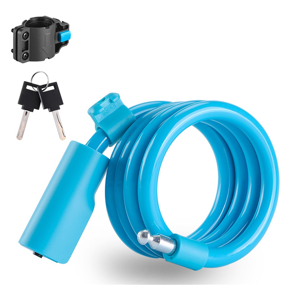 WEST BIKING YP0705100 115cm Extendable Steel Cable Anti-theft Bicycle Lock