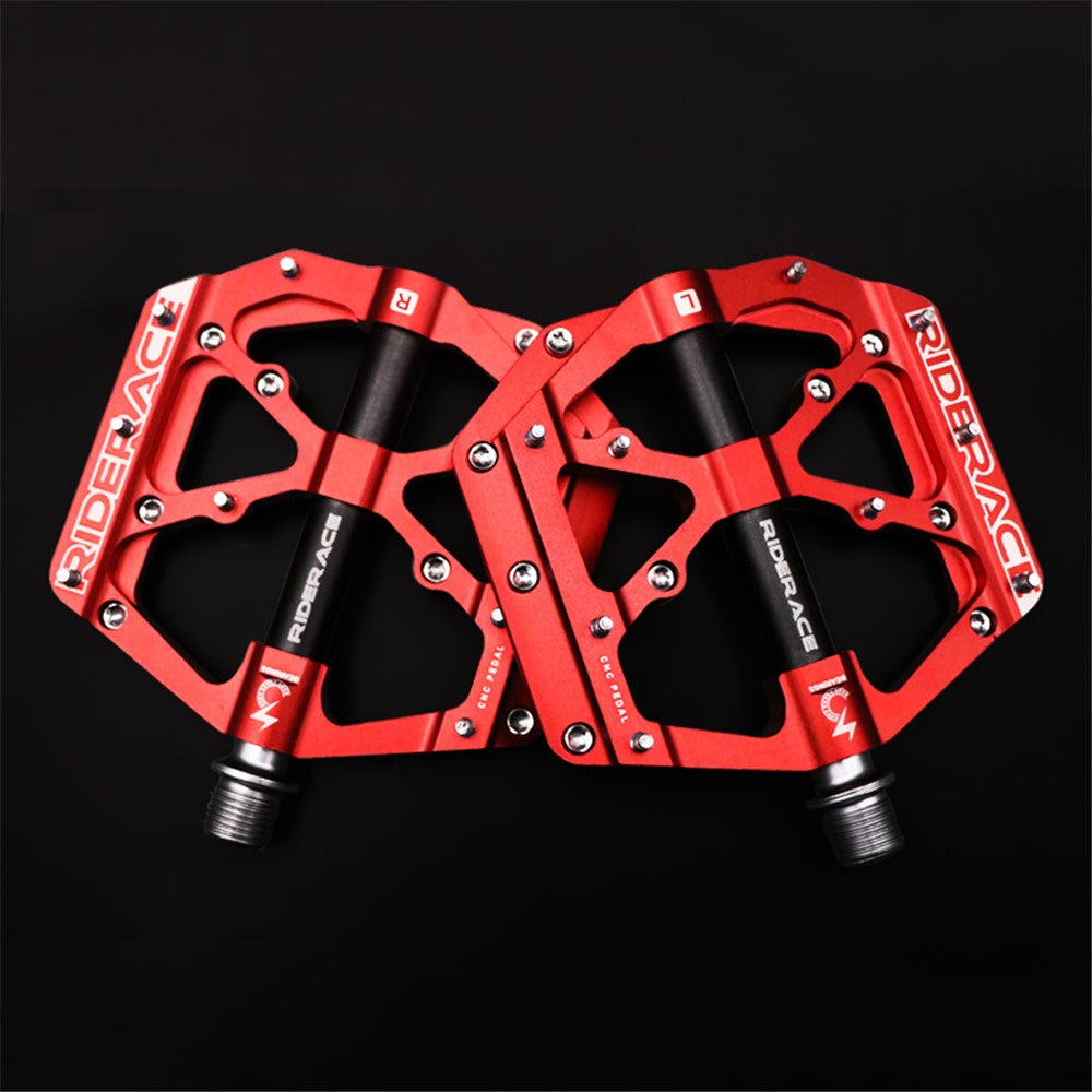 RIDERACE RN1527 Mountain Bike Pedals Aluminum Alloy Non-Slip 3-Bearing Pedals