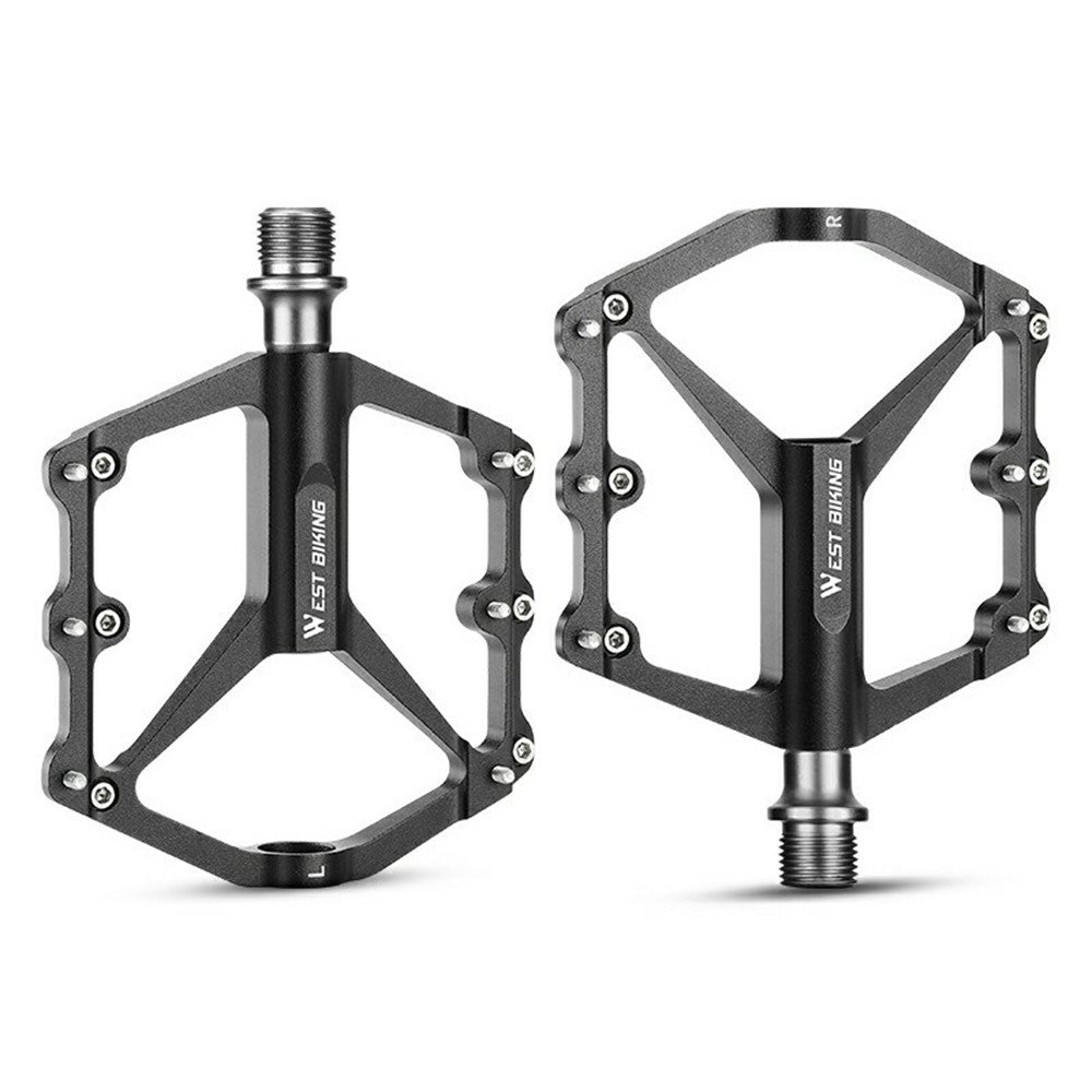 WEST BIKING 1 Pair Lightweight 3-Bearing Aluminum Alloy Bicycle Pedals for Mountain and Road Bikes