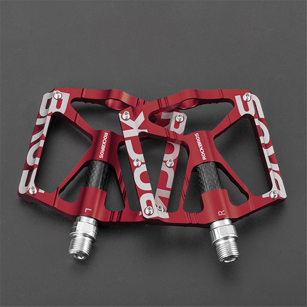 ROCKBROS K307T Ultralight Cycling Pedals Wide Platform MTB Mountain Bike Reflective Bicycle Bearing Pedals