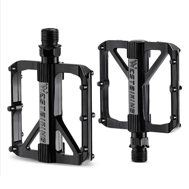 WEST BIKING YP0802126 1 Pair Bike Pedals Triple Bearing Aluminum Alloy MTB Bicycle Foot Pedals