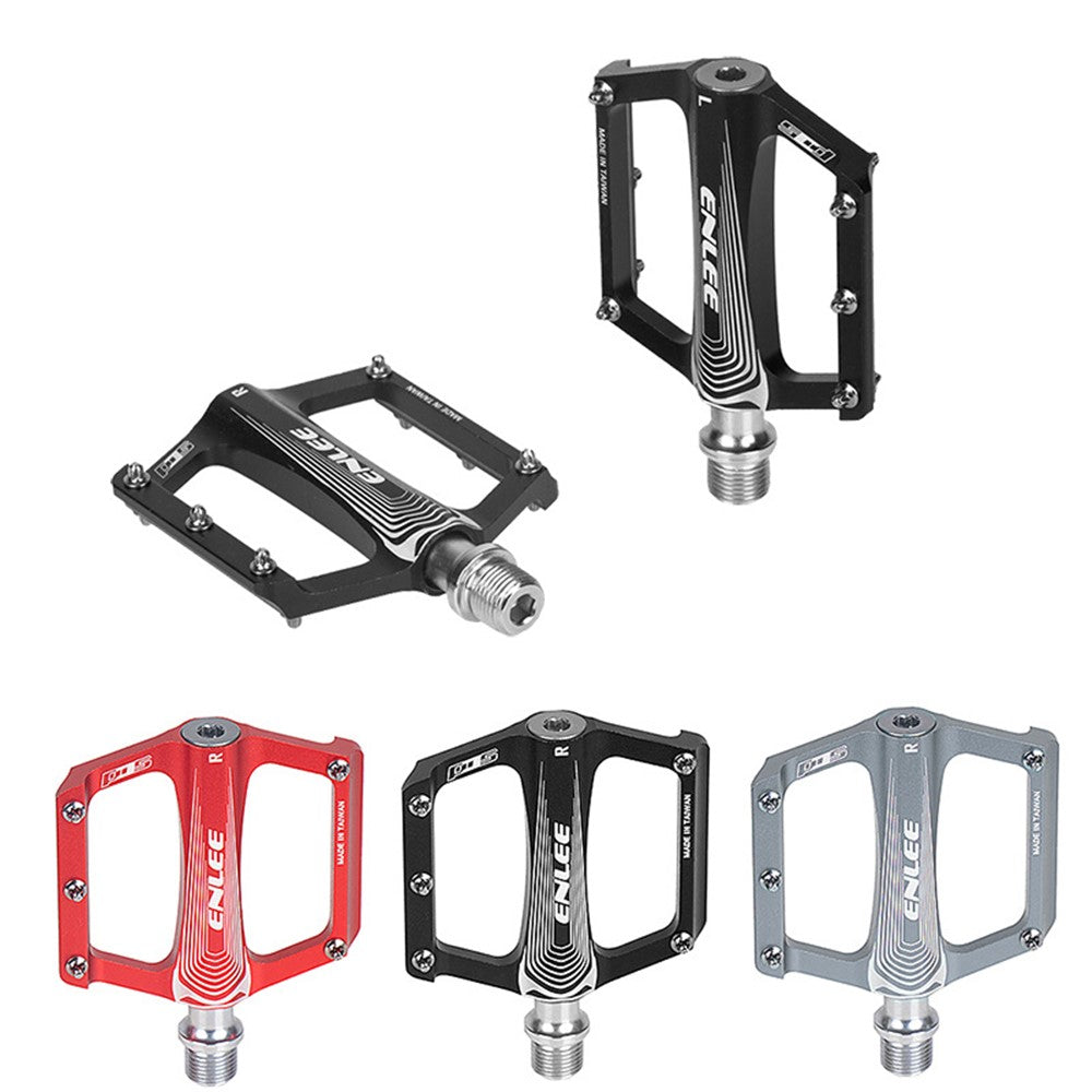 enlee pedals ENLEE 1 Pair N16 Aluminum Alloy Wide Face Bearing Pedals Lightweight B
