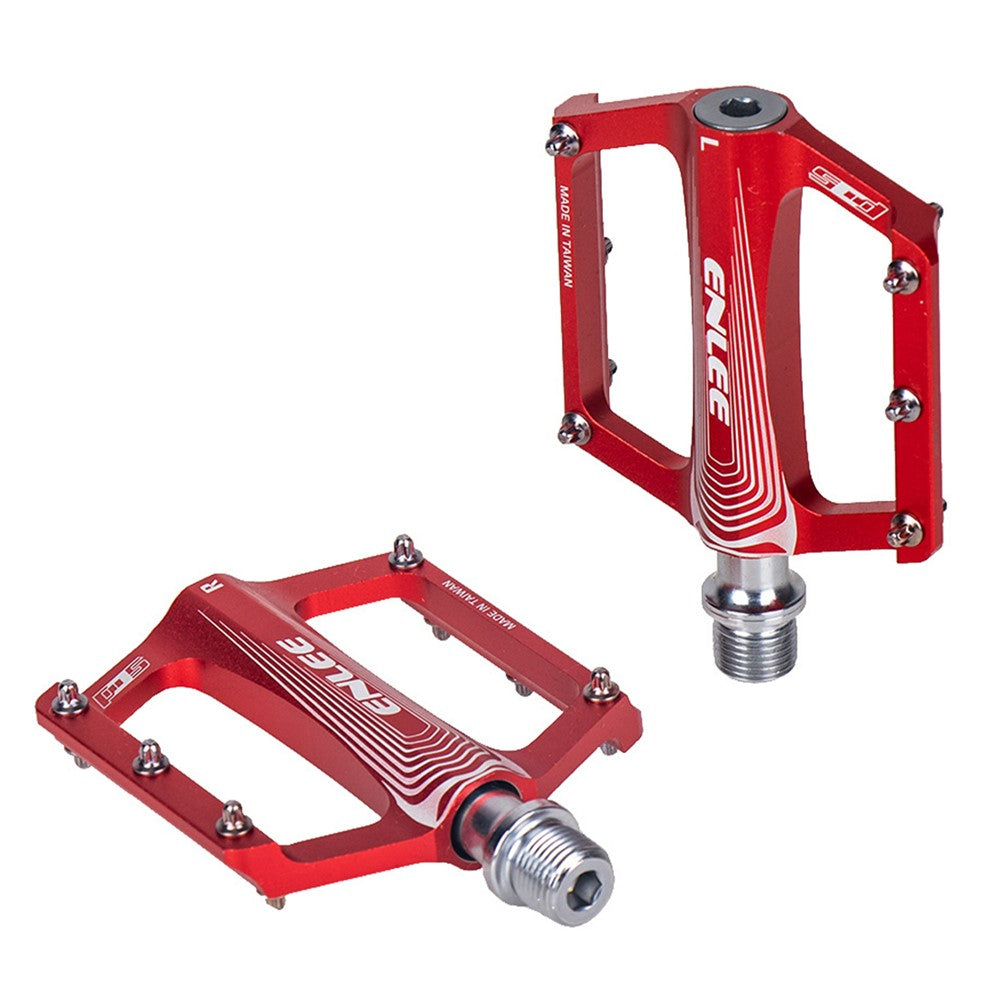 ENLEE 1 Pair N16 Aluminum Alloy Wide Face Bearing Pedals Lightweight Bicycle Pedal Folding Bike Accessories