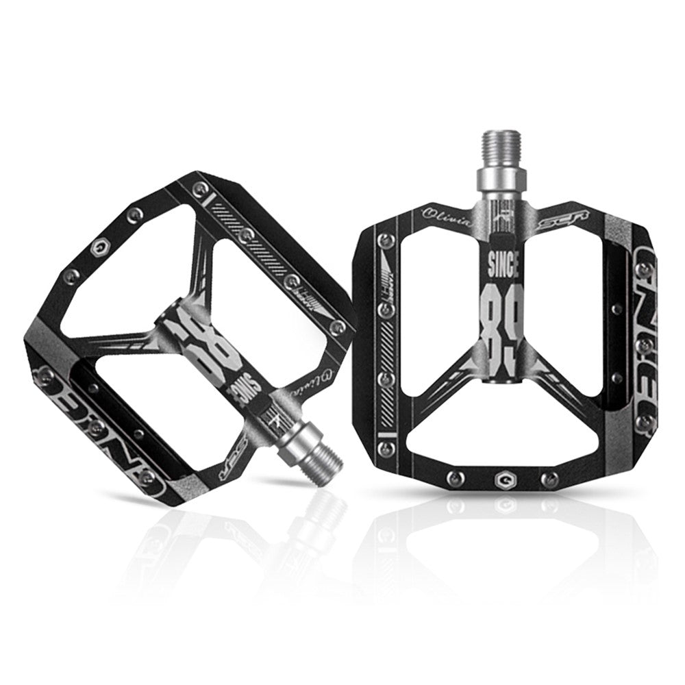ENLEE Practical Wide Aluminum Alloy Bicycle Pedals Anti-slip DU Bearing Bicycle Pedals for BMX MTB Bike Bicycle