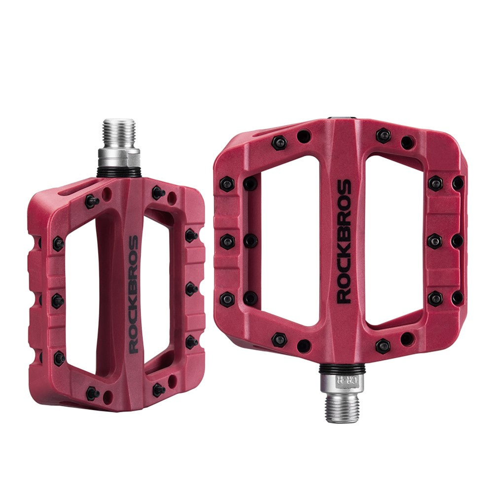 ROCKBROS 2017-12C MTB Pedals Mountain Bike Pedals Lightweight Nylon Fiber Bicycle Platform Pedals for BMX MTB 9/16"