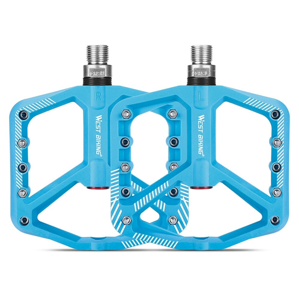 WEST BIKING YP0802095 1 Pair MTB Bike Pedals Non-Slip Mountain Bike Nylon Pedals Bicycle Accessories