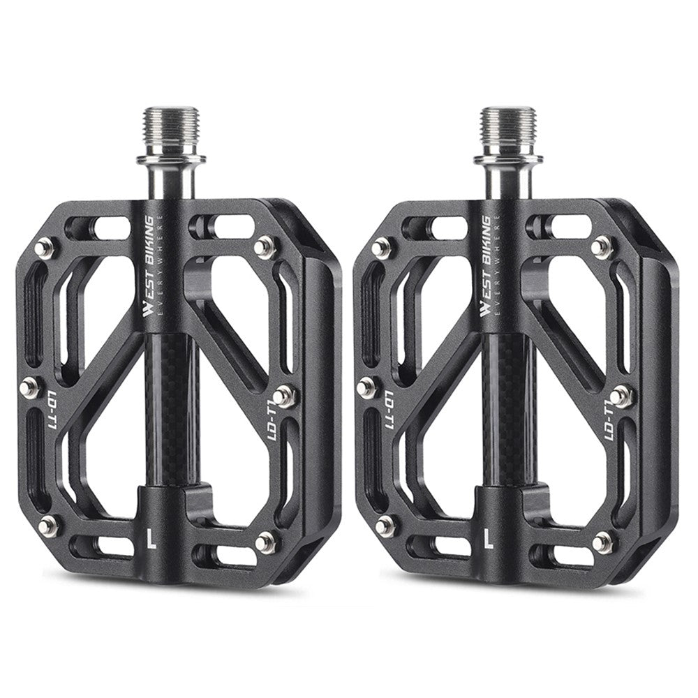 WEST BIKING YP0802110 One Pair Bike Pedals Ultra-light Aluminum Alloy Bicycle Pedal Plate