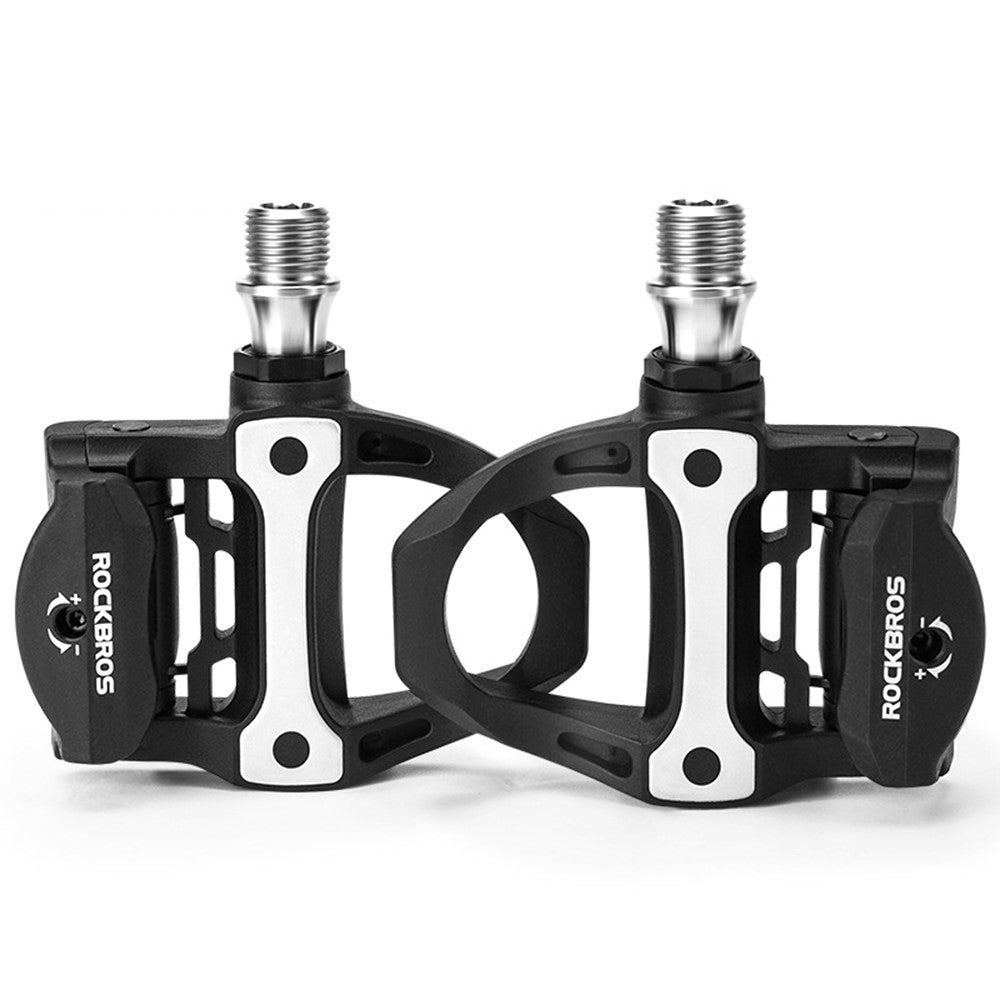 ROCKBROS P601S Road Bike Self-Locking Pedals Carbon Fiber Bearing SPD Titanium Axle Cycling Pedals