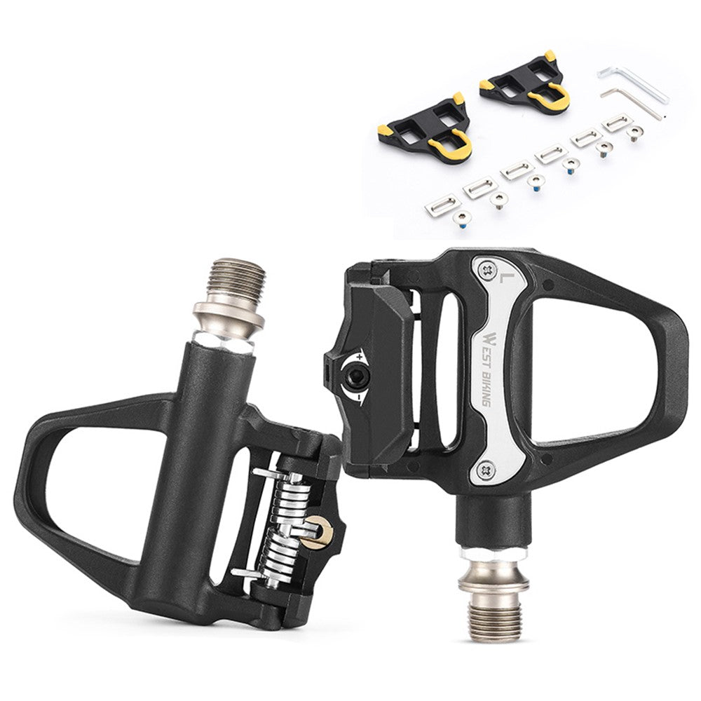 WEST BIKING YP0802116 1 Pair Chrome Molybdenum Steel Self-locking Bicycle Pedals with SPD Cleats