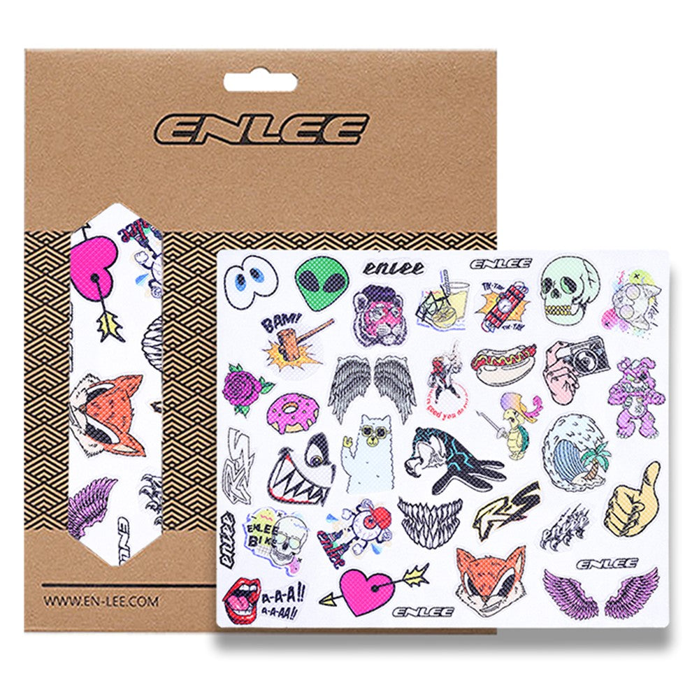 ENLEE RS2319 Bicycle Helmet Personalized Creative Stickers PVC Decorative Decals