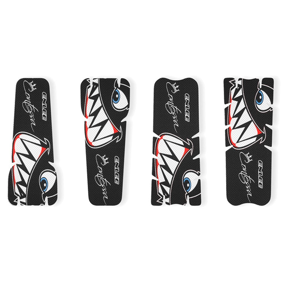 ENLEE EM2201 2Pcs Road Mountain Bike Crank Protective Sticker + 2Pcs Handlebar Sticker Bicycle Decor Stickers Set