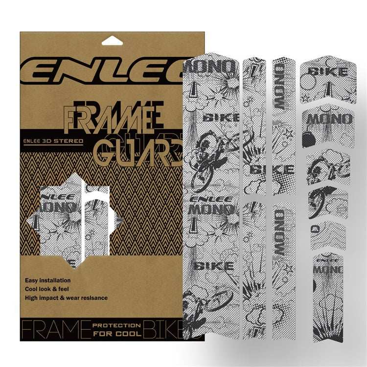 ENLEE 6161313 1 Set Bike Frame Protection Stickers Waterproof Bicycle Frame Guard Decals