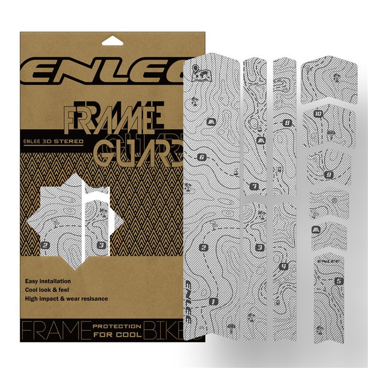 ENLEE 6161313 1 Set Bike Frame Protection Stickers Waterproof Bicycle Frame Guard Decals