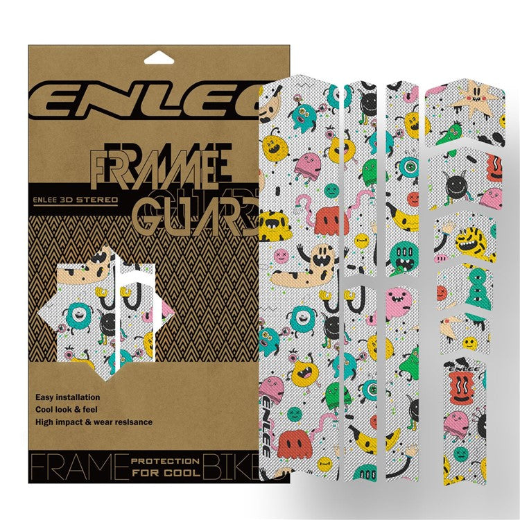 ENLEE 6161313 1 Set Bike Frame Protection Stickers Waterproof Bicycle Frame Guard Decals