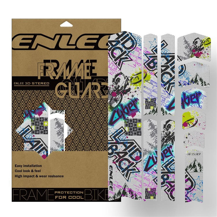 ENLEE 6161313 1 Set Bike Frame Protection Stickers Waterproof Bicycle Frame Guard Decals