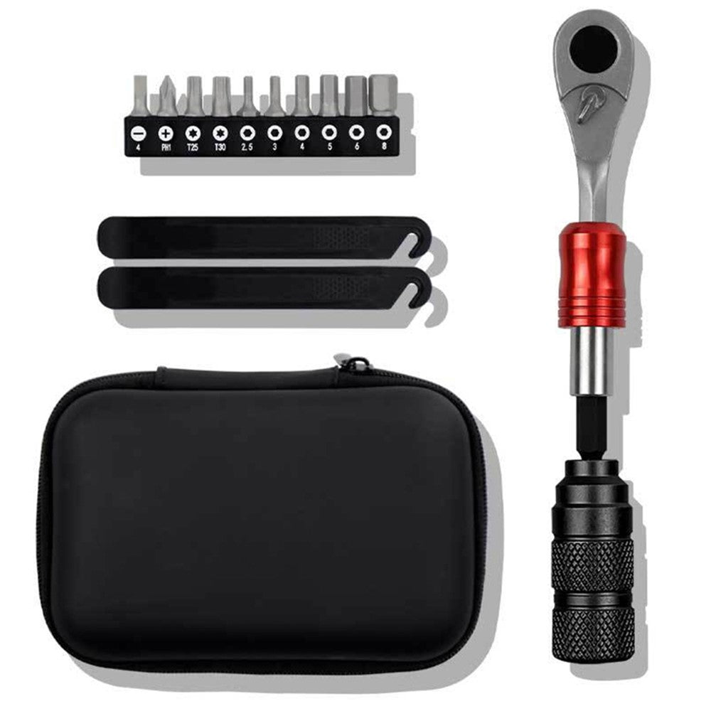 ENLEE E22904 Outdoor Cycling Ratchet Wrench Tool Kit Set for Bicycle Repair with Storage Bag