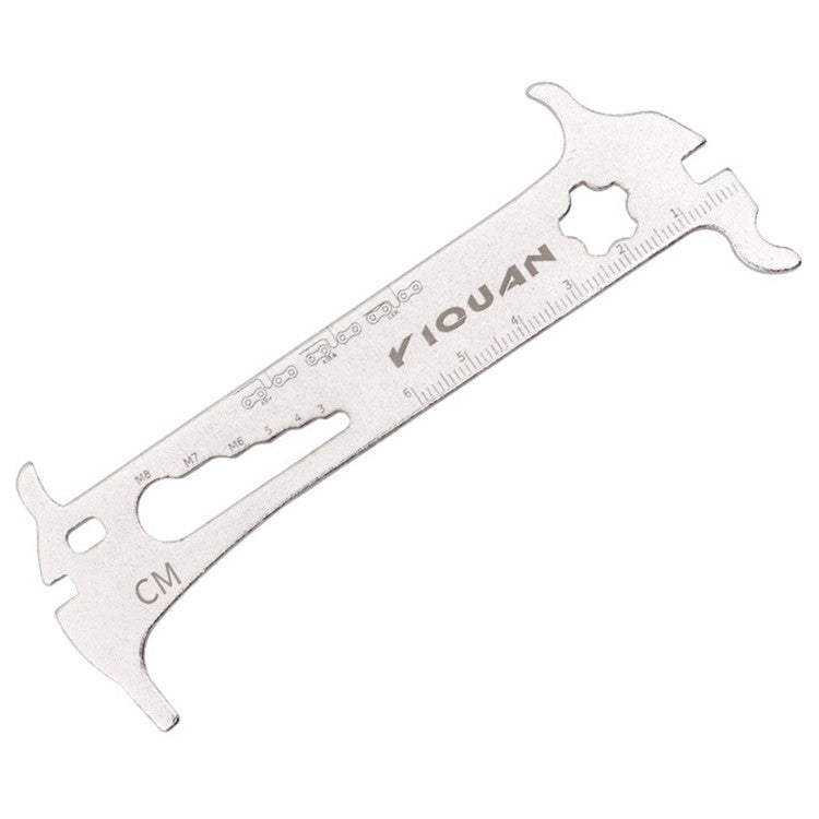 YIQUAN 304 Stainless Steel Bicycle Chain Wear Indicator Checker Multifunction Repair Tool for Mountain Road Bike