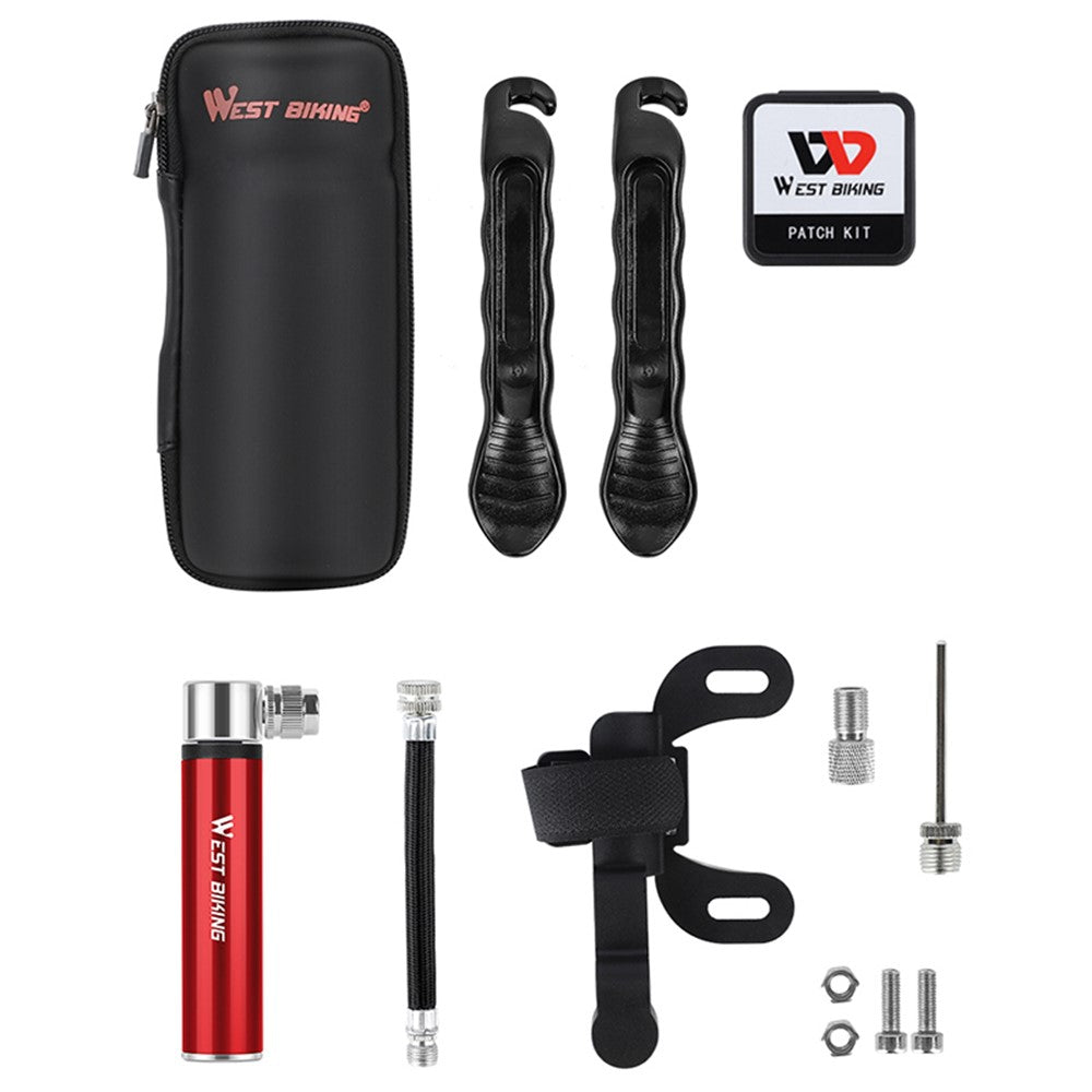 WEST BIKING Bicycle Repair Tool Kit Portable MTB Road Bike Tire Air Pump Tyre Lever Repairing Patch with Storage Bag