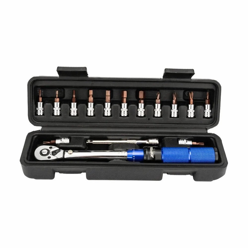 ZTTO 15Pcs 1 / 4" Drive Socket Ratchet Wrench Set 2-24Nm Adjustable Repairing Tool