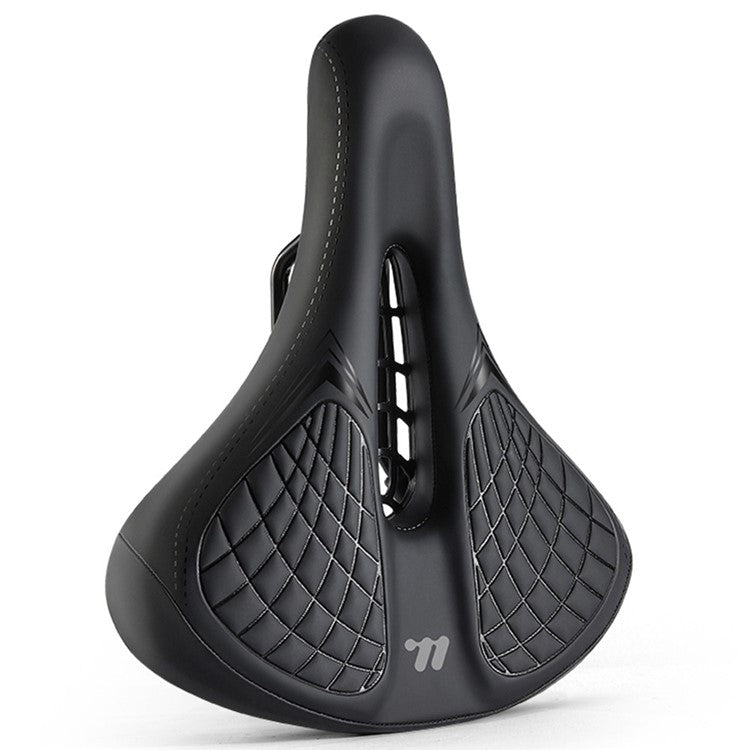 WEST BIKING Bicycle Saddle Wide Comfort Seat Shock Absorbing Spring Cushion with Taillight Mount