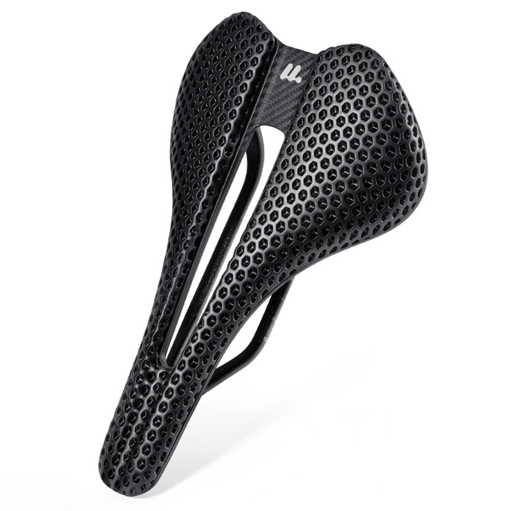WEST BIKING YP0801250 3D Printed PU Bike Saddle Carbon Fiber Bike Seat Cushion for Road MTB Bikes, 240 x 150mm