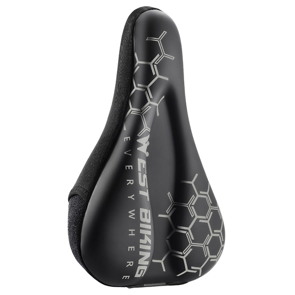 WEST BIKING Bike Saddle Cover PU Leather + Silicone + Memory Foam Thicken Bicycle Seat Cushion