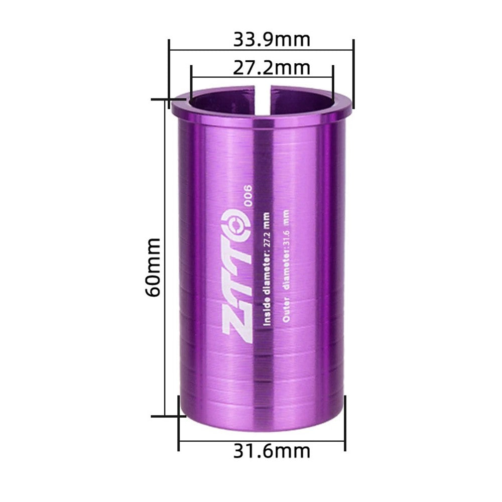 ZTTO Bike Seat Post Adapter Aluminum Bicycle Seat Post Tube Reducing Sleeve Converter