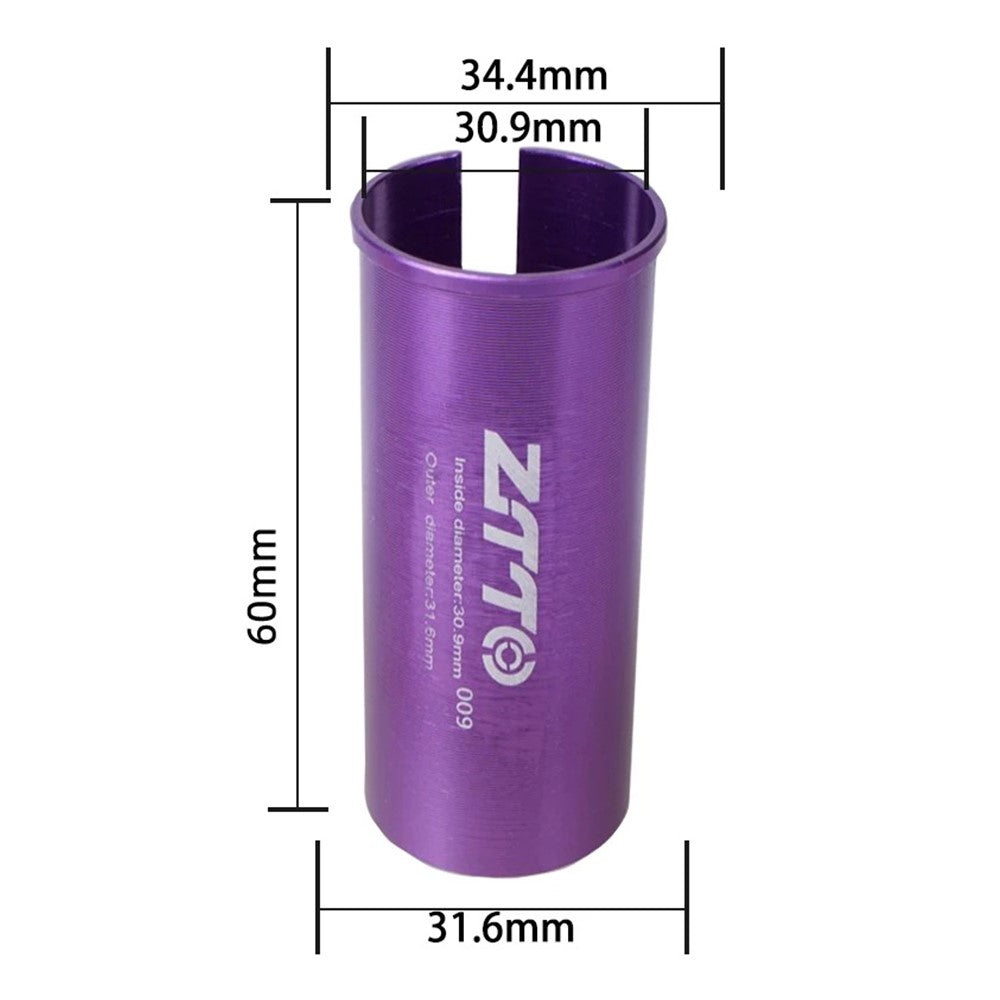 ZTTO Bike Seat Post Adapter Aluminum Bicycle Seat Post Tube Reducing Sleeve Converter